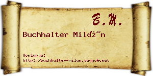 Buchhalter Milán névjegykártya